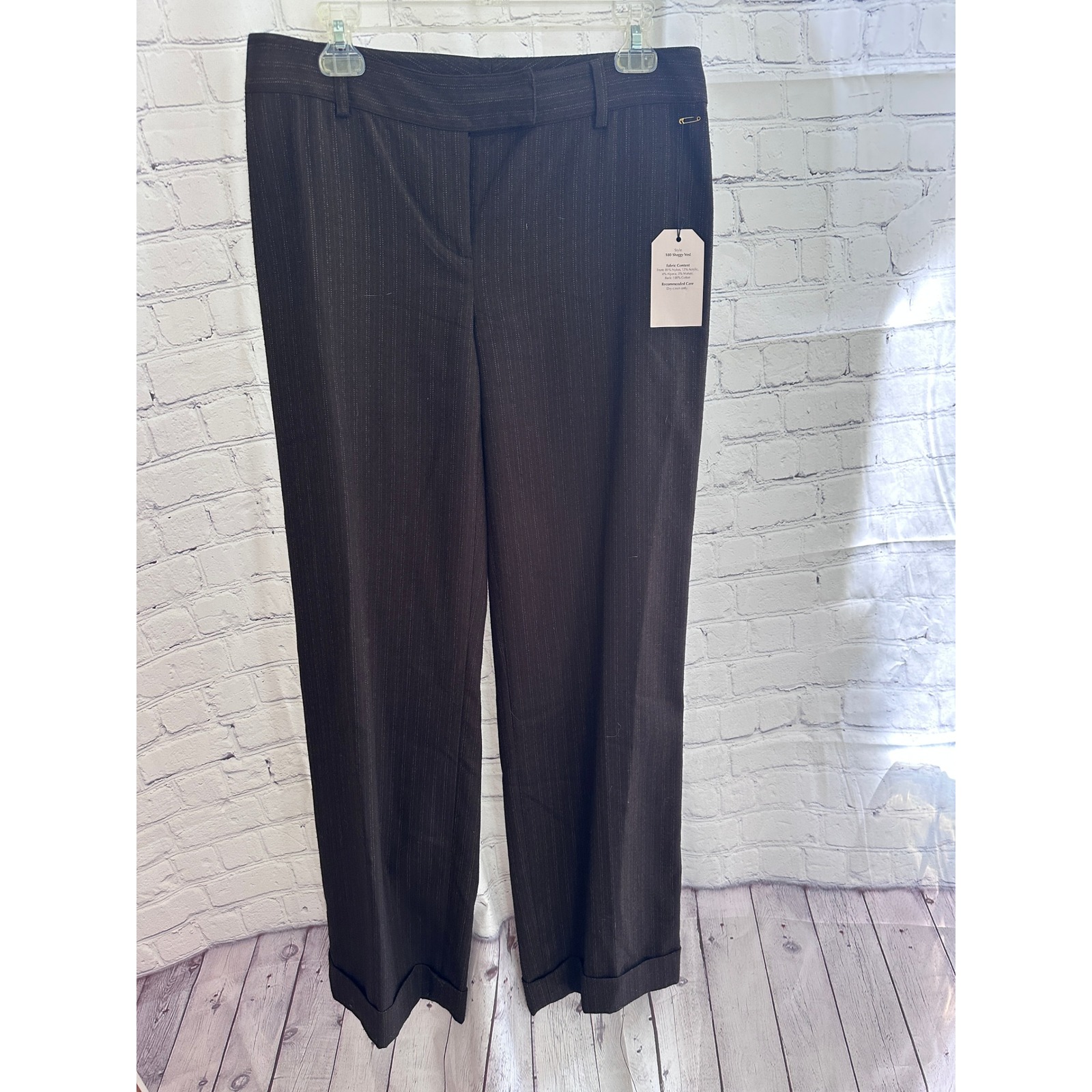 CABI Pinstripe Career Dress Pants Straight Leg Office Wear