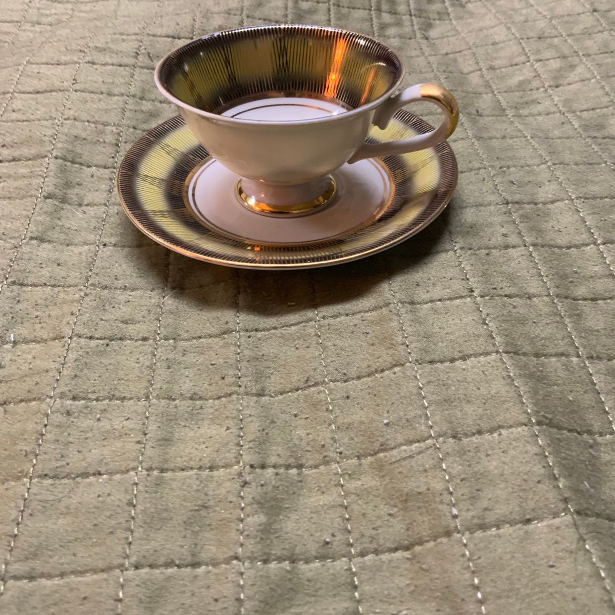 Bavaria Tea Cup & Saucer Set Gold Lines