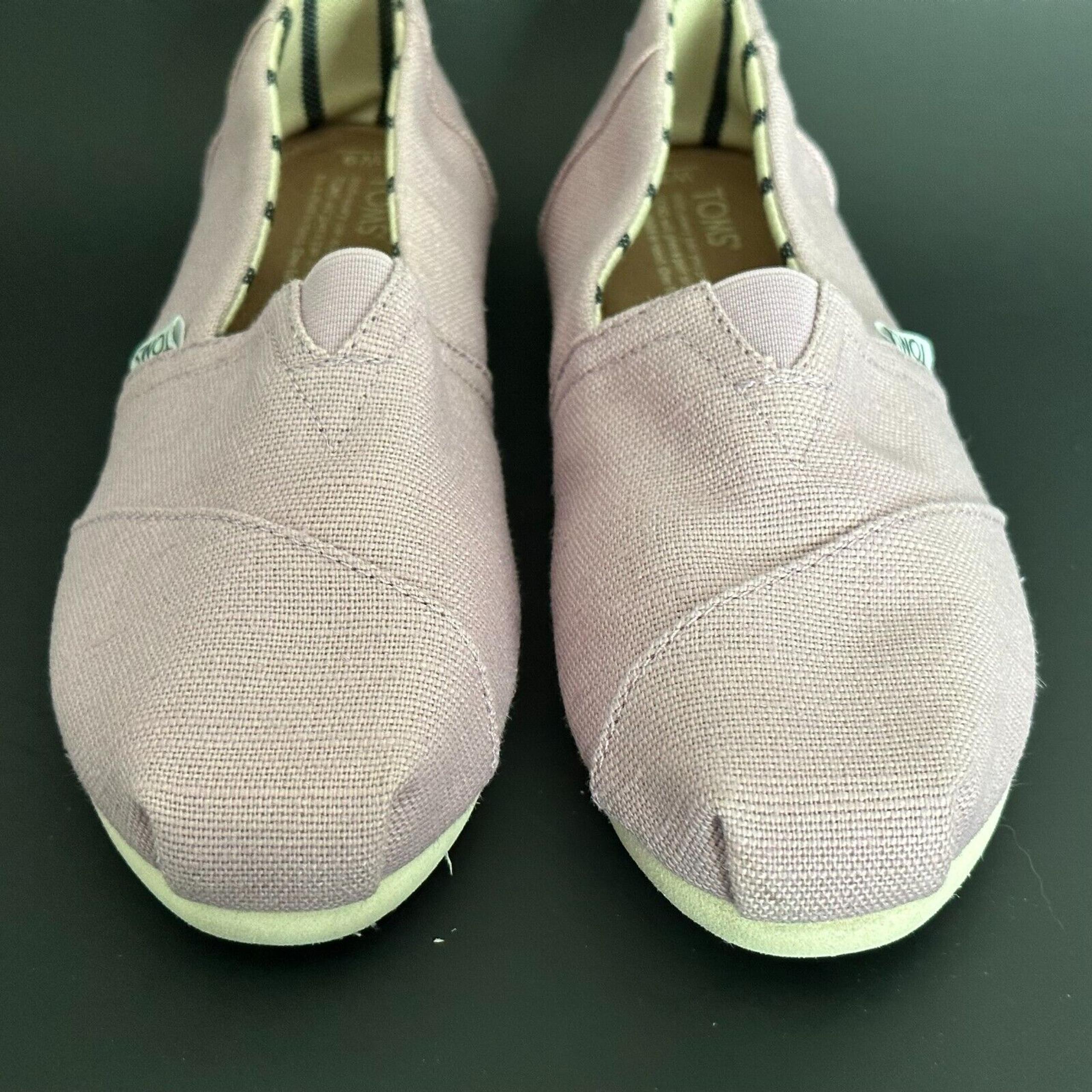Shoes Slip On, Light Purple Womens Size 6M Canvas Boat Shoe *CLEAN - TOMS