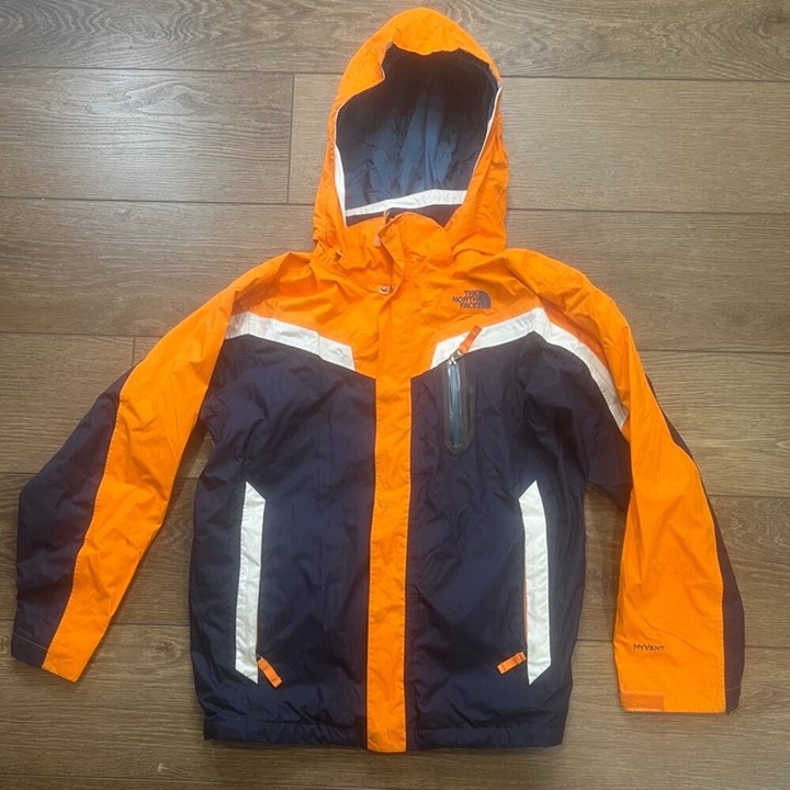 The North Face Boundry Tri-Climate Jacket Boys Large 14/16 Blue, Orange, Shell