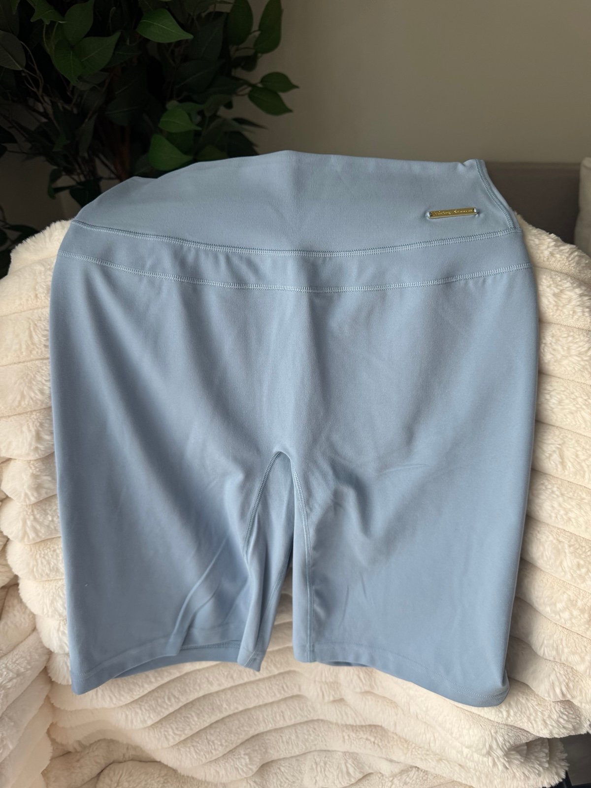 Gymshark x Whitney Simmons biker shorts size M light blue