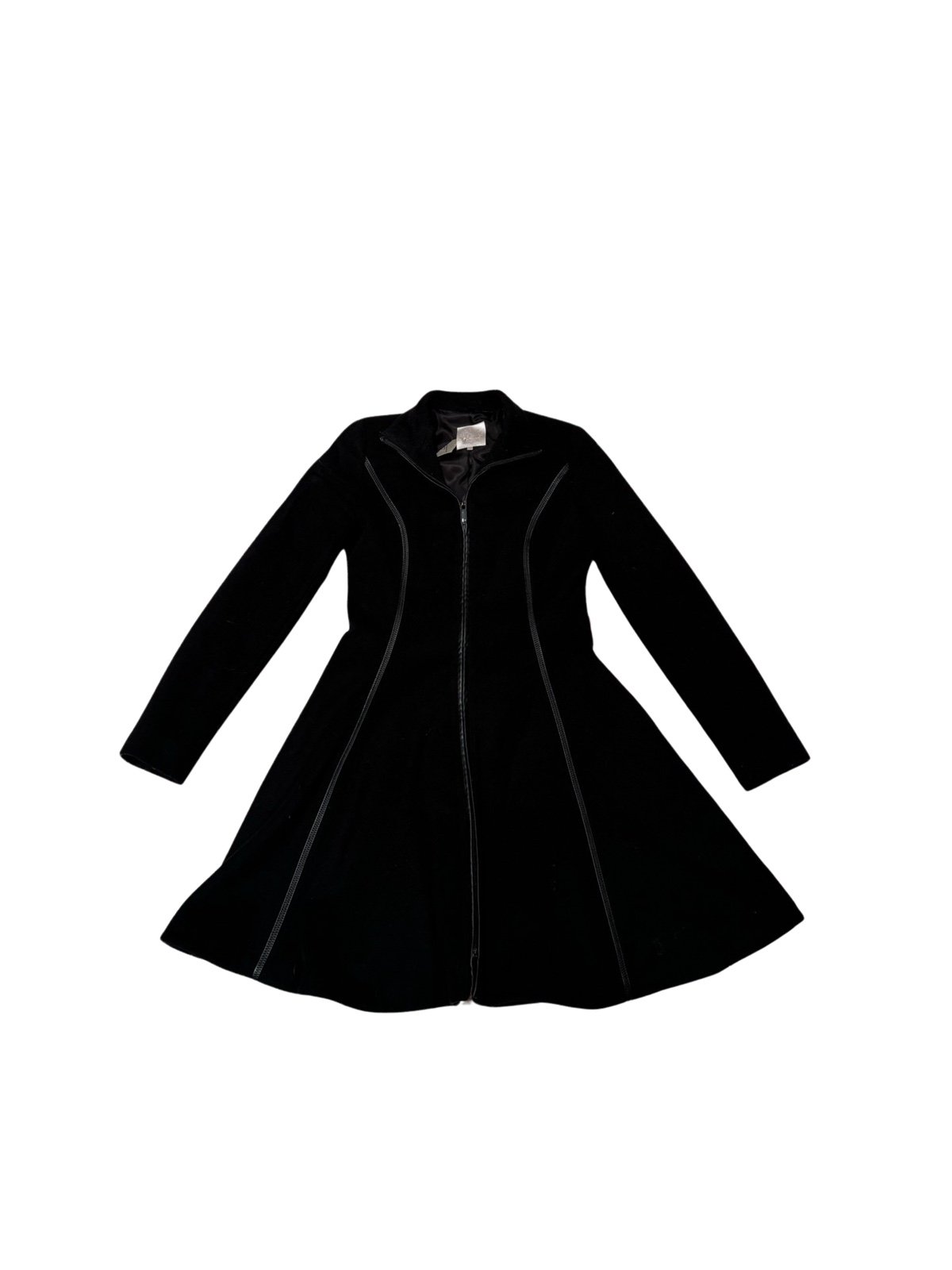 Black tight-flared Coat