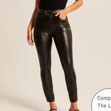 Abercrombie And Fitch Vegan Black Leather Pants The Skinny High Rise Curve Love
