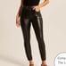 Abercrombie And Fitch Vegan Black Leather Pants The Skinny High Rise Curve Love
