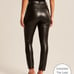 Abercrombie And Fitch Vegan Black Leather Pants The Skinny High Rise Curve Love