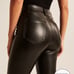Abercrombie And Fitch Vegan Black Leather Pants The Skinny High Rise Curve Love