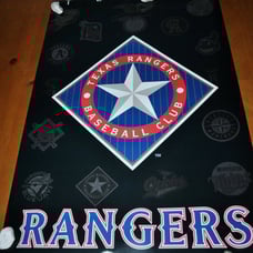 VINTAGE TEXAS RANGERS LOGO POSTER 1994