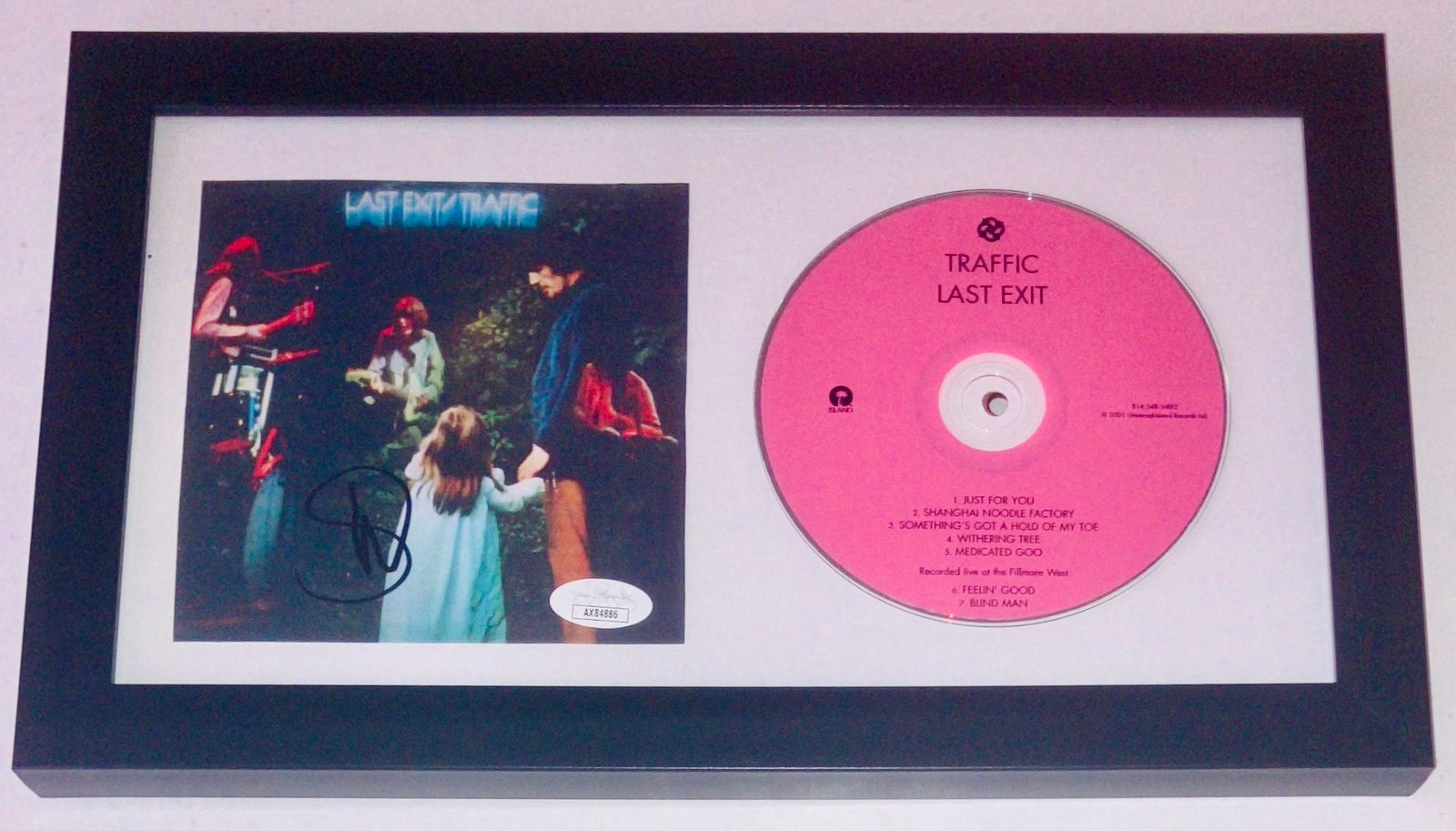 STEVE WINWOOD SIGNED AUTOGRAPHED TRAFFIC LAST EXIT CD ALBUM FRAMED JSA COA RARE!