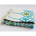 Cotton Tablecloth Runner Moroccan Style Made In India Blue Green Fringe Jabara