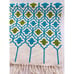 Cotton Tablecloth Runner Moroccan Style Made In India Blue Green Fringe Jabara