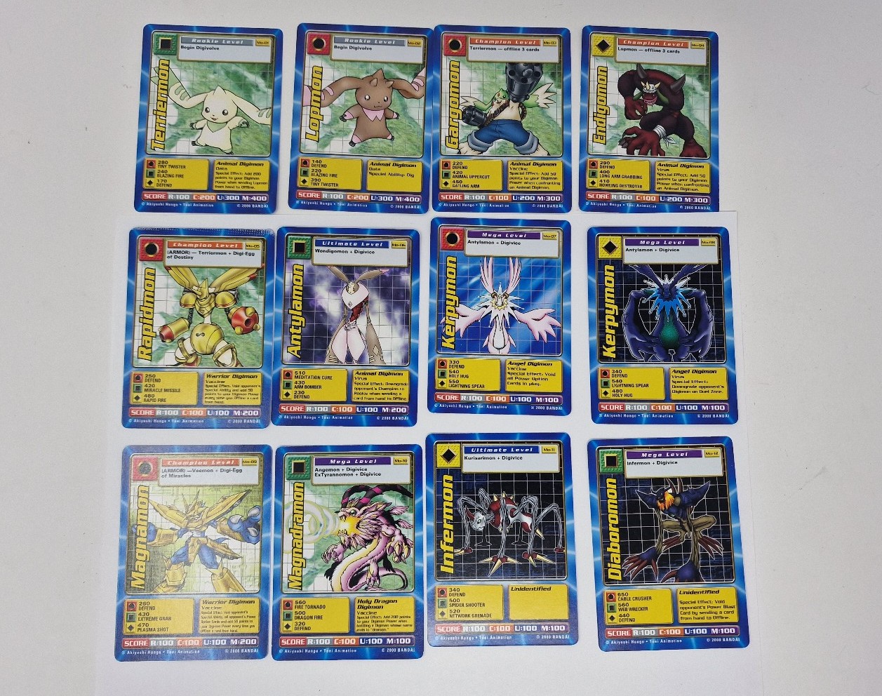 Digimon Movie Promo Complete Card Set (12) Bandai 2000