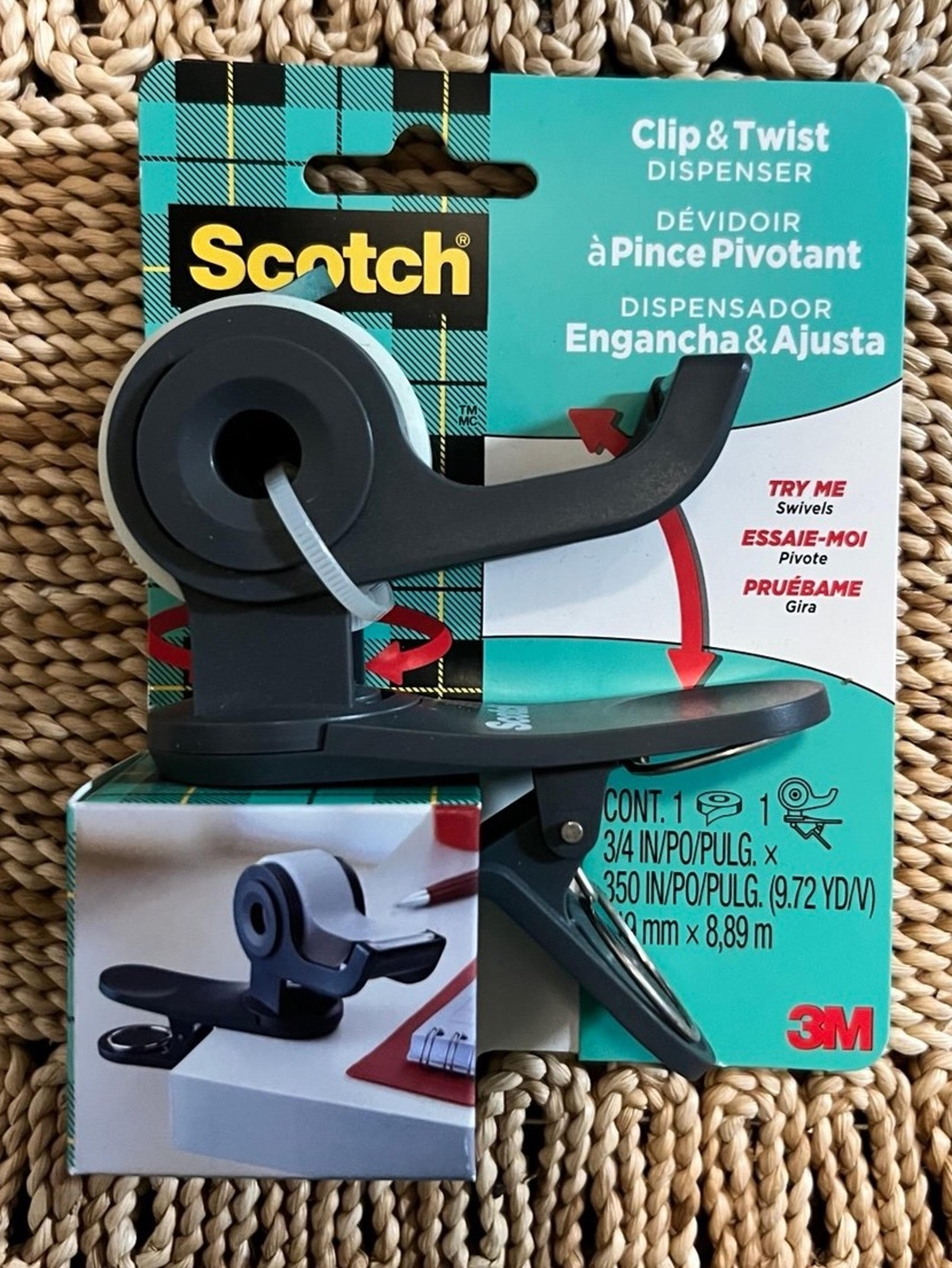 NIP Scotch Clip & Twist Tape Dispenser