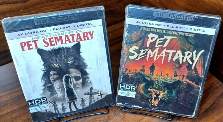 Pet Sematary 1989 + Pet Sematary 2019 (4K+Blu-ray)-NEW-Free Shipping w/Tracking!