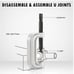 Heavy Duty BALL Joint Press and U Joint Removal Tool Kit w/ 4 x 4 Adapters