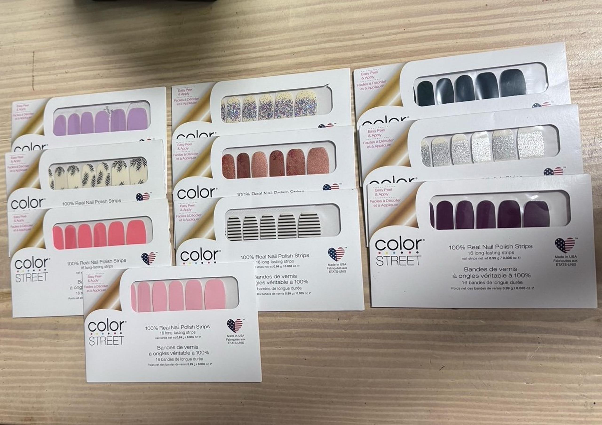 Lot of 10 Color Street nail sets