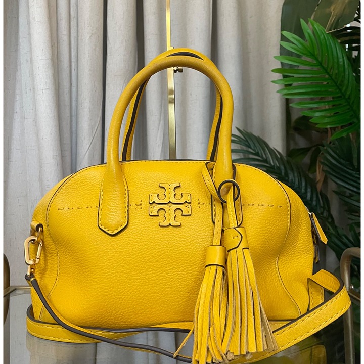 AUTHENTIC TORY BURCH CANARY YELLOW MCGRAW HANDBAG