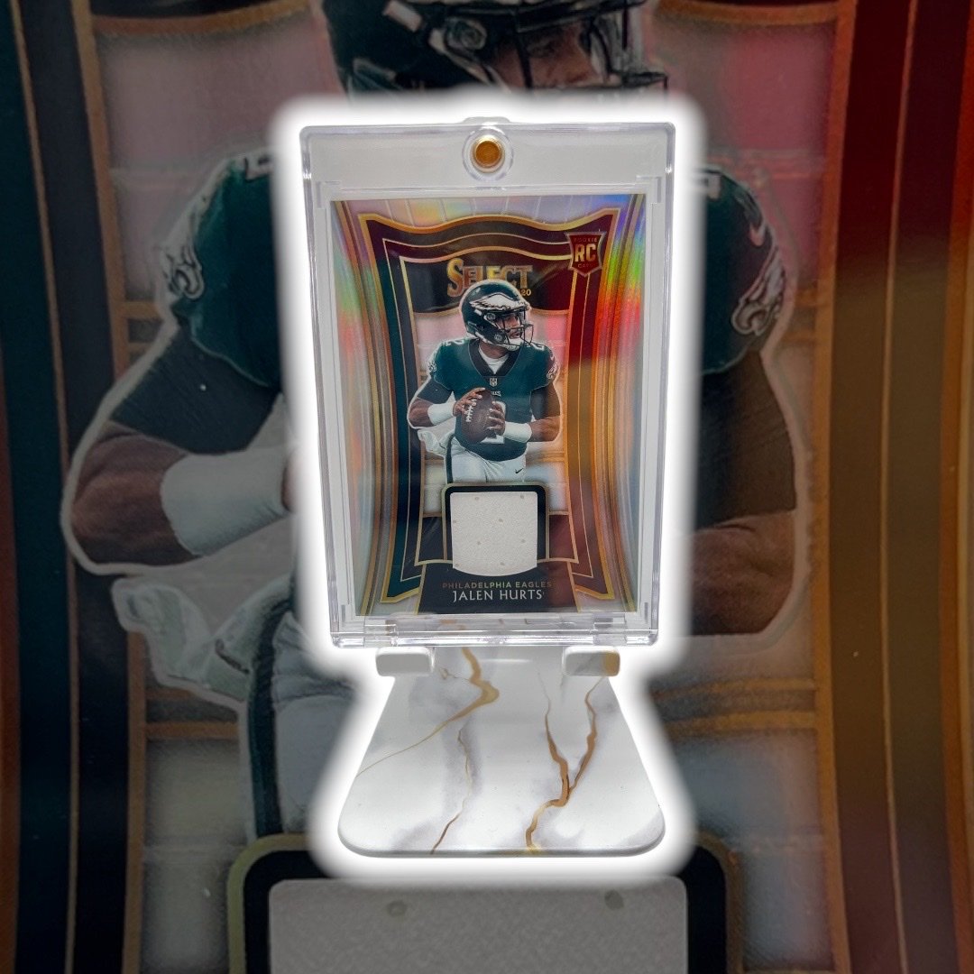 2020 Jalen Hurts Panini Select Silver Prizm Rookie Swatches PATCH #32/99 EAGLES.