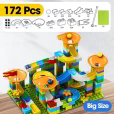 Marble Race Run Big Block Maze Ball Track Building Blocks Funnel Slide Blocks