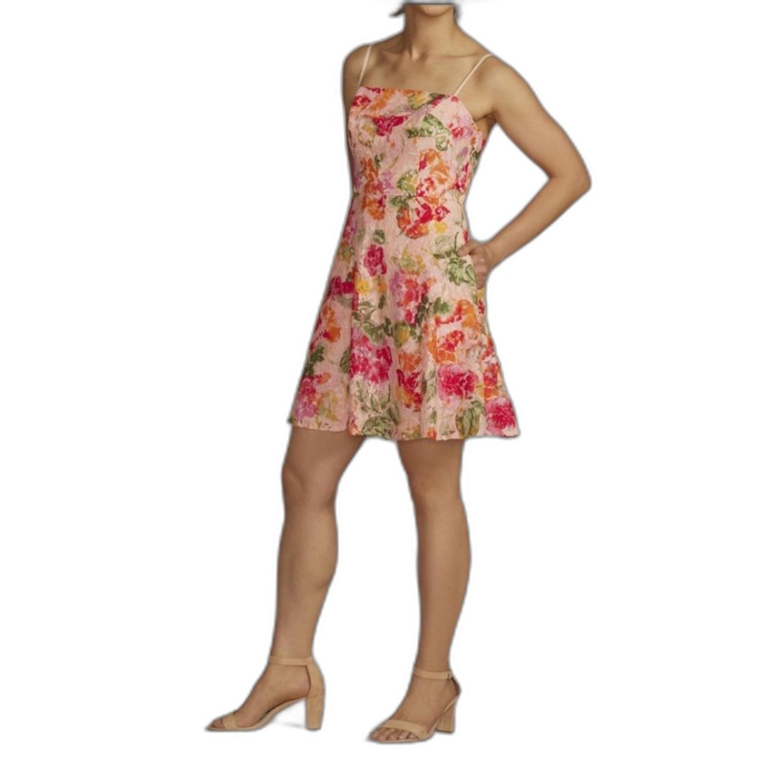 DB Studio NWTs Multicolored Floral Lace Sleeveless Fit & Flare Mini Dress Size 4