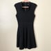 Ted Baker Dress Womens Sze 3 Medium Black Sharnn Mini Stitch Knit Skater Preppy