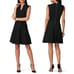 Ted Baker Dress Womens Sze 3 Medium Black Sharnn Mini Stitch Knit Skater Preppy