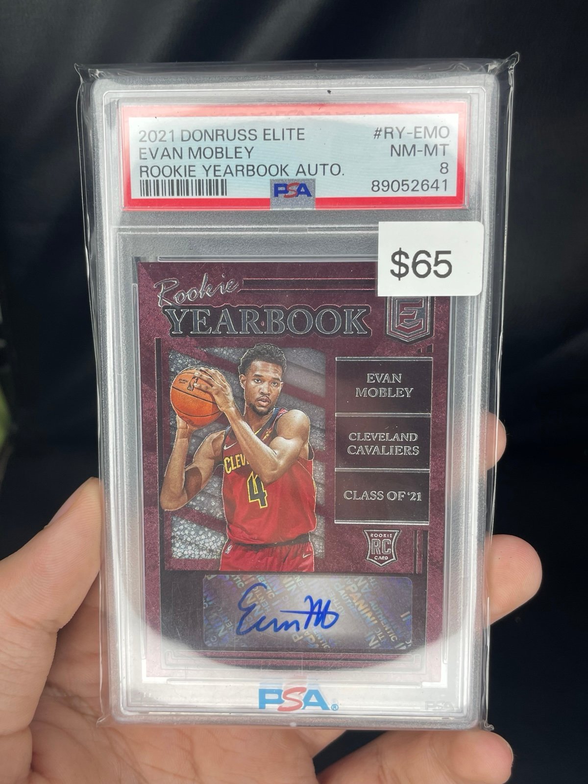 Evan Mobley rookie year book auto