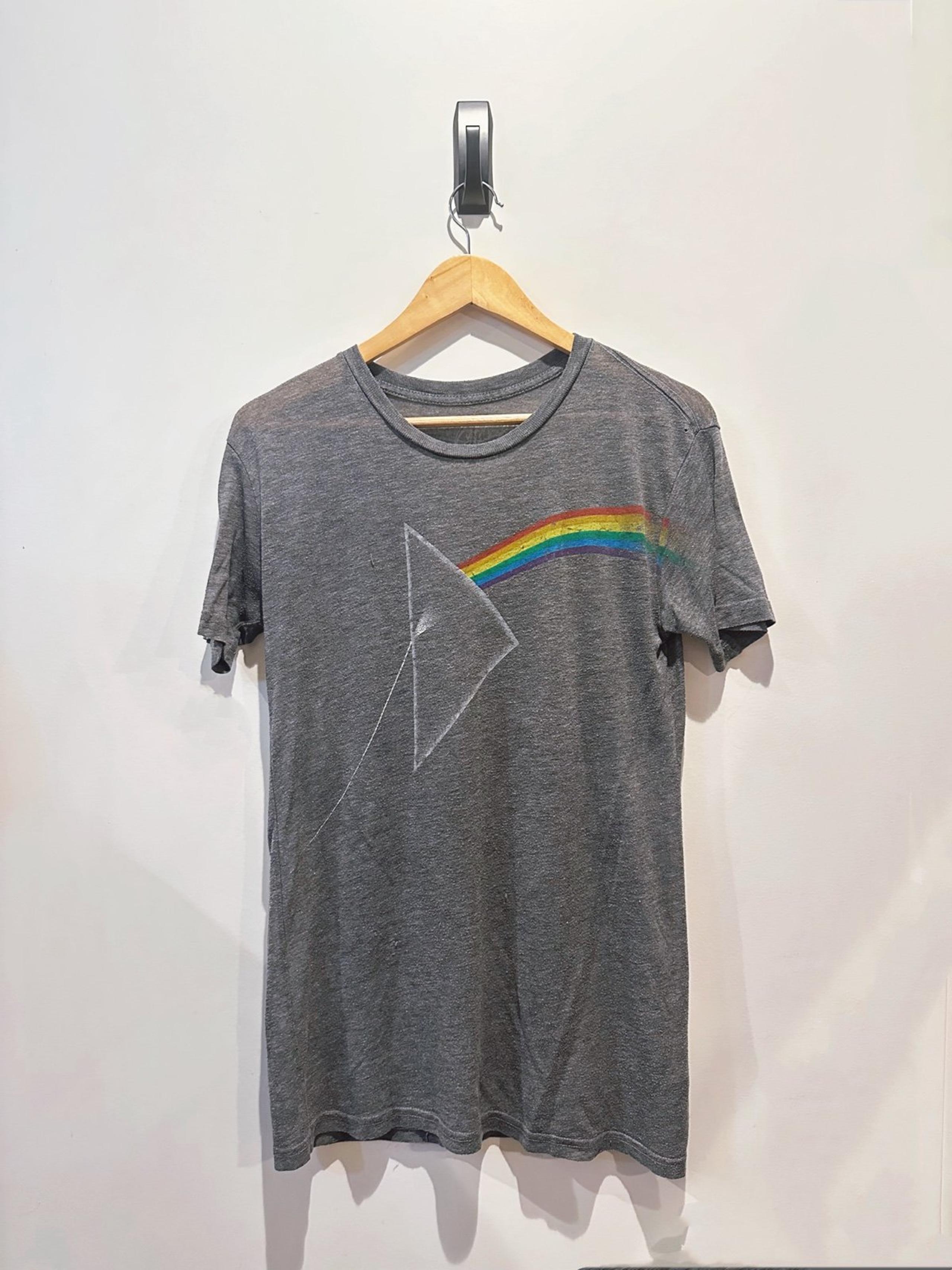 Chaser LA Oversized Fitted Pink Floyd Burn out Short Sleeve Tee Small (S) Gray