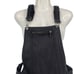 NWT William Rast 30 Black Faux Leather Overall Pants Front Zip Pocket Adjustable