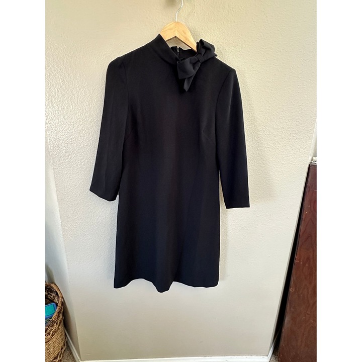Vintage Eliza J Black dress with bow at Neck