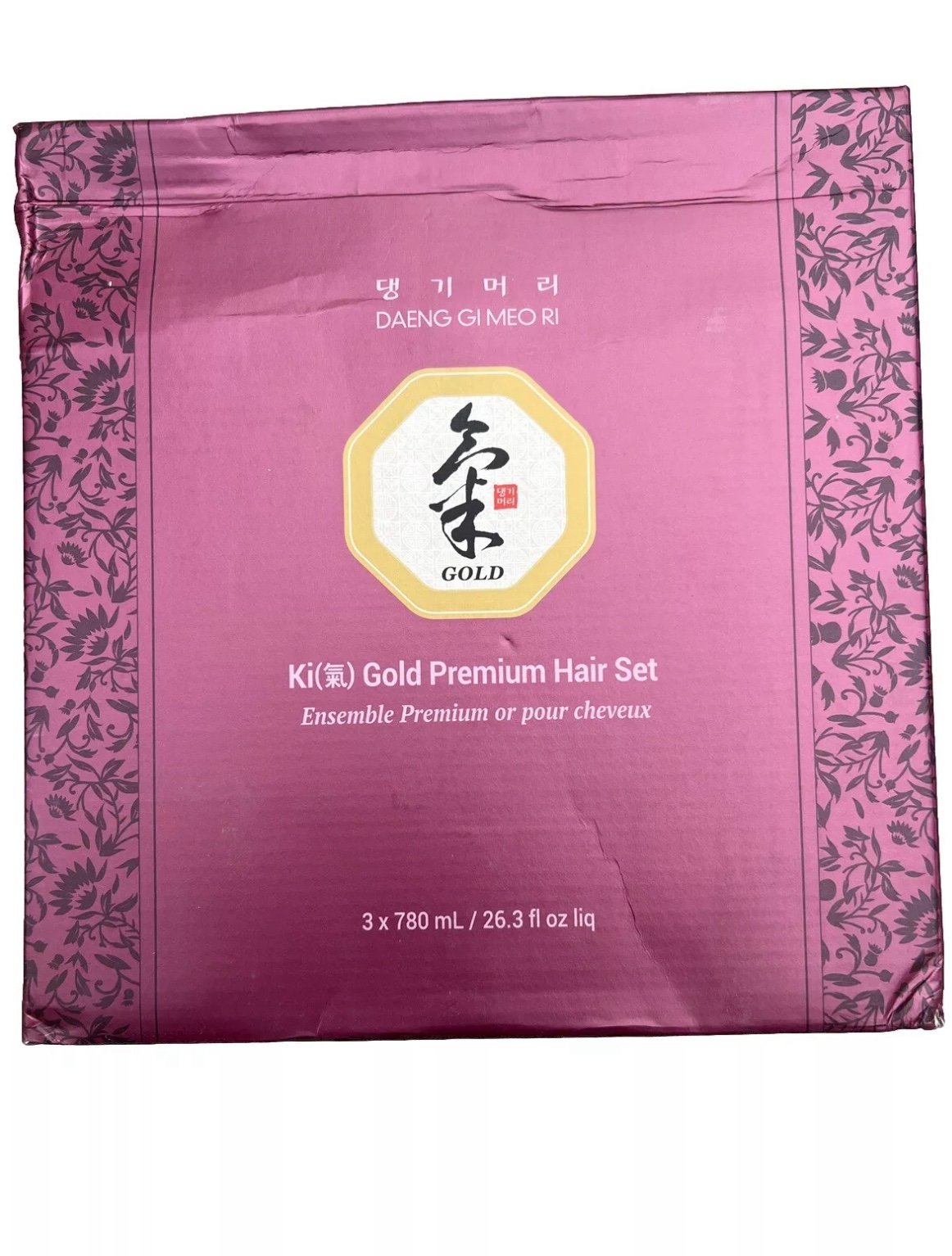 Daeng Gi Meo Ri Ki 2-Gold Shampoo & 1-Treatment Hair Care Set Premium 3-Pack New