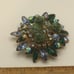 VTG JULIANA RHINESTONES CLUSTER BROOCH GREENS