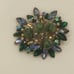 VTG JULIANA RHINESTONES CLUSTER BROOCH GREENS
