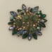 VTG JULIANA RHINESTONES CLUSTER BROOCH GREENS