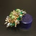 VTG JULIANA RHINESTONES CLUSTER BROOCH GREENS