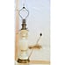 Vintage Mid-Century Modern Retro Milk Glass Brass Base Lamp Lighting