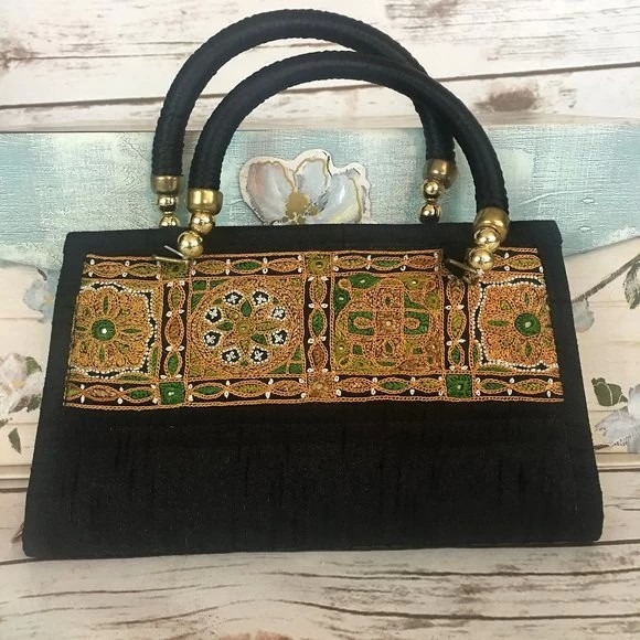 Embroidered Mini Handbag