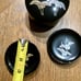 Japan Airlines Coasters -Black with Gold Silver Cranes , Set of 6