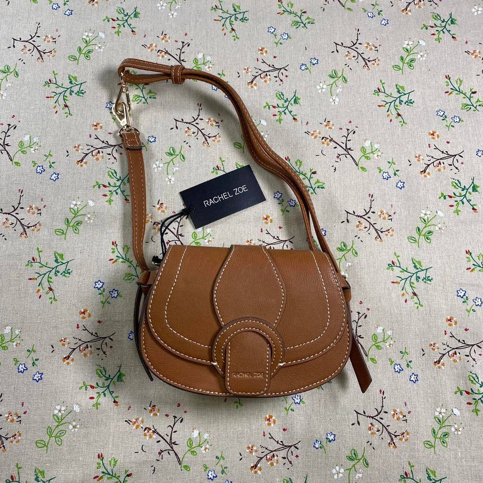 Rachel Zoe Vegan Leather Crossbody Belt Bag Brown OS