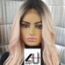 Celebrity pinkgold rose ombre wavy lace