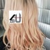 Celebrity pinkgold rose ombre wavy lace