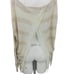 Free People Split Back Lace Scoop Neck Striped Sheer Shirt Sweater Size S Beige