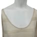 Free People Split Back Lace Scoop Neck Striped Sheer Shirt Sweater Size S Beige