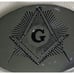 Vintage Masonic Mason Freemasons silver plated Solid Brass Oval Belt Buckle