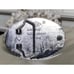 Vintage Masonic Mason Freemasons silver plated Solid Brass Oval Belt Buckle