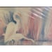Vintage 1980's Framed Art Deco Revival Pastel Crane Birds Lithograph by Madden