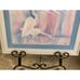 Vintage 1980's Framed Art Deco Revival Pastel Crane Birds Lithograph by Madden
