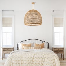 Bohemian Lampshade, Rattan Light Fixture, Bamboo P