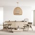 Bohemian Lampshade, Rattan Light Fixture, Bamboo P