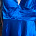 long slip dress satin side slit lace up back