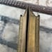 vintage double Tabletop Standing Or Hanging / brass photo frame holder